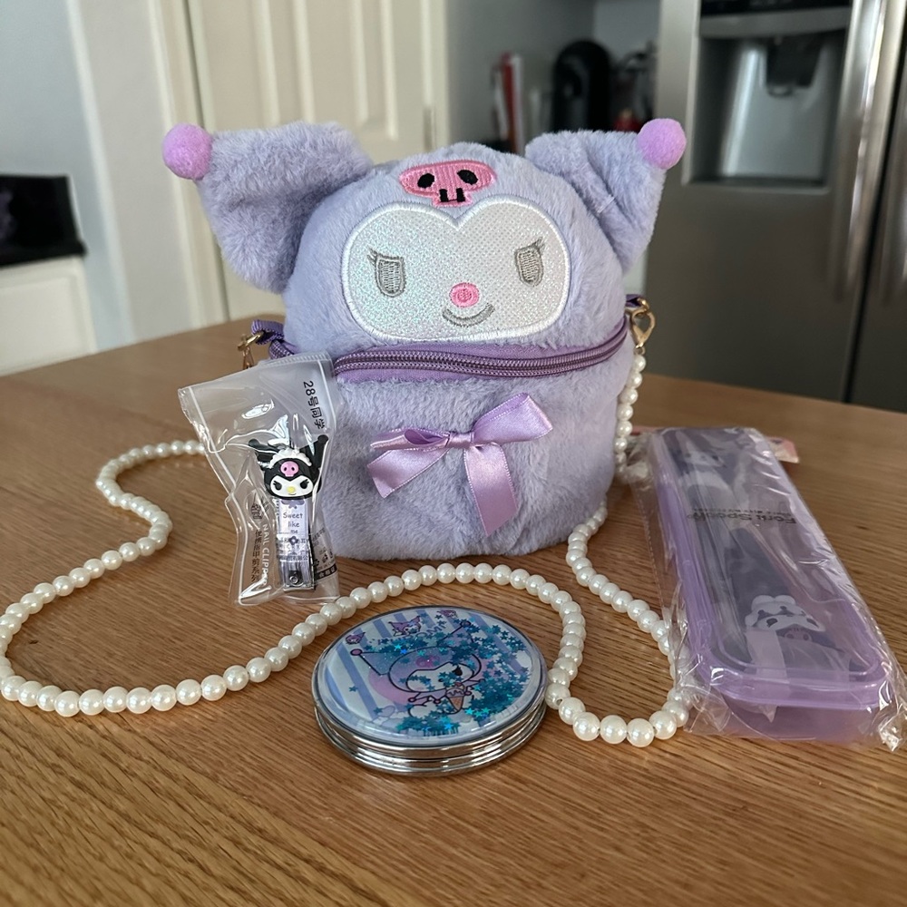 NEW! KUROMI BUNDLE! Hello Kitty Kuromi bag and accessories